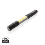 Lampe torche LED rechargeable noire avec bande COB