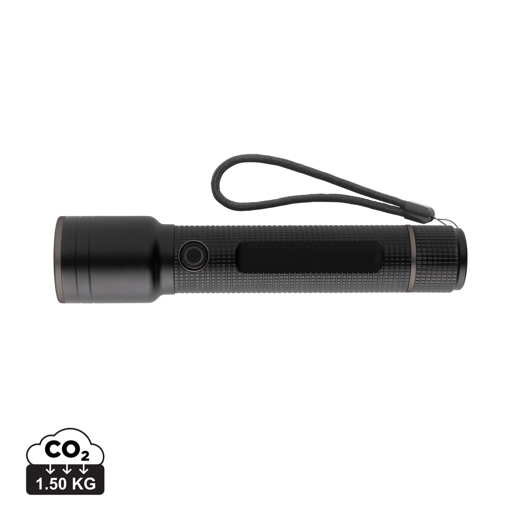 Lampe torche noire avec dragonne