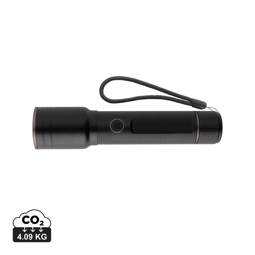 Lampe torche noire avec dragonne