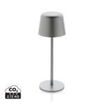 Lampe de table moderne grise avec indication CO2