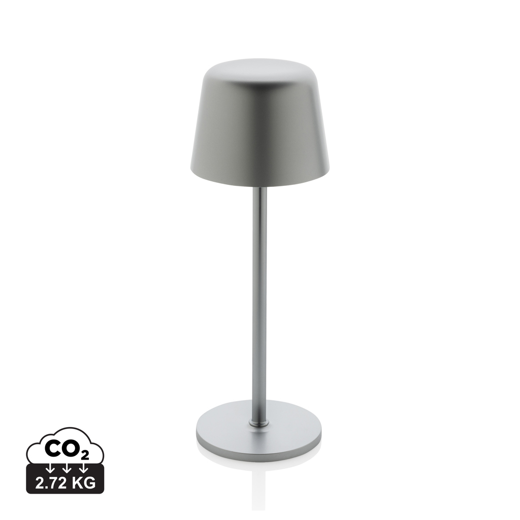 Lampe de table moderne grise avec indication CO2