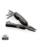 Pince multifonction noire avec outils dépliés