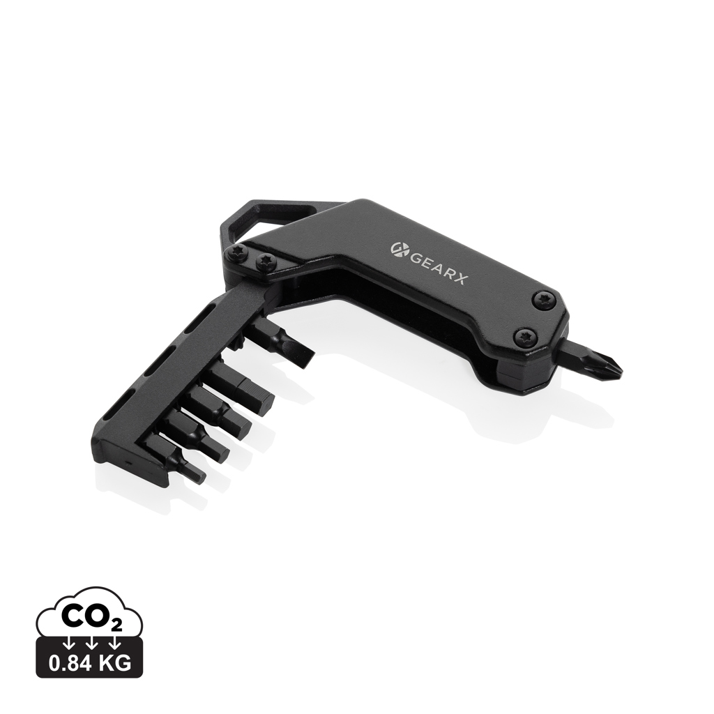 Tournevis multifonction noir avec embouts interchangeables