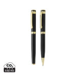 Deux stylos noirs et dorés élégants