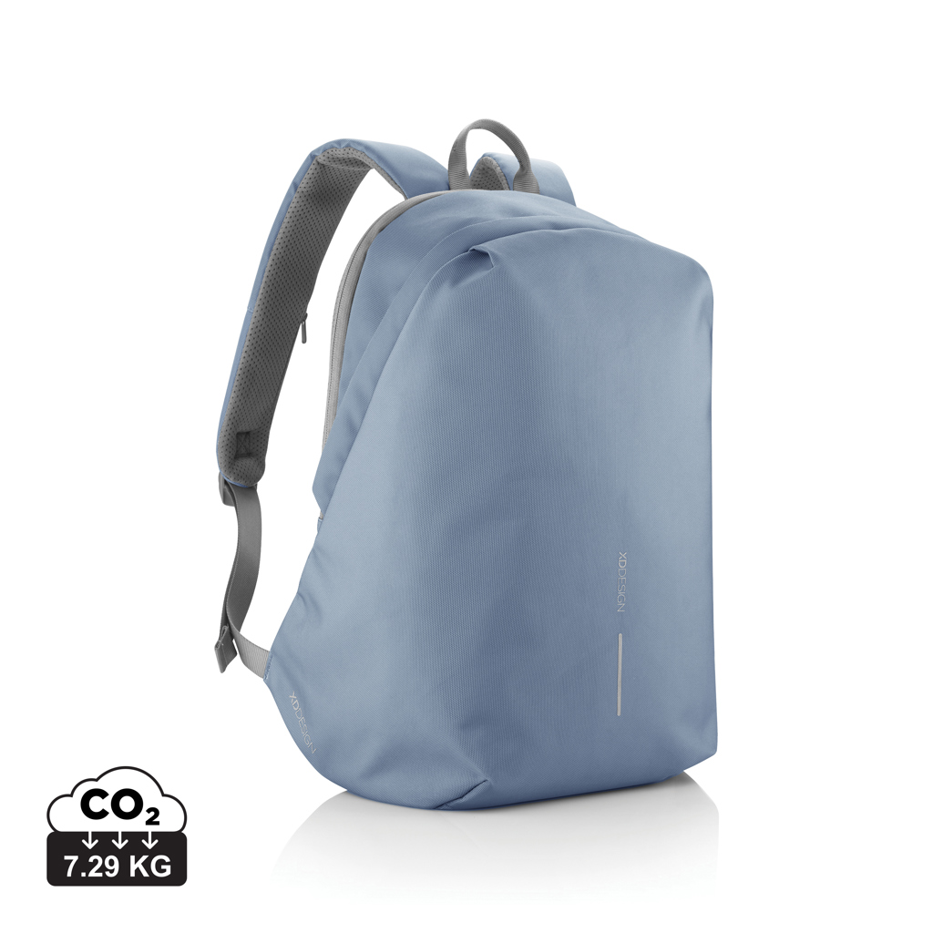 Sac à dos bleu minimaliste avec bretelles grises