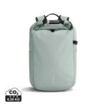Sac à dos vert avec fermeture roulée sécurisée