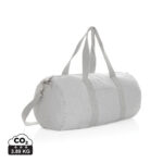 Sac de sport gris cylindrique avec bandoulière