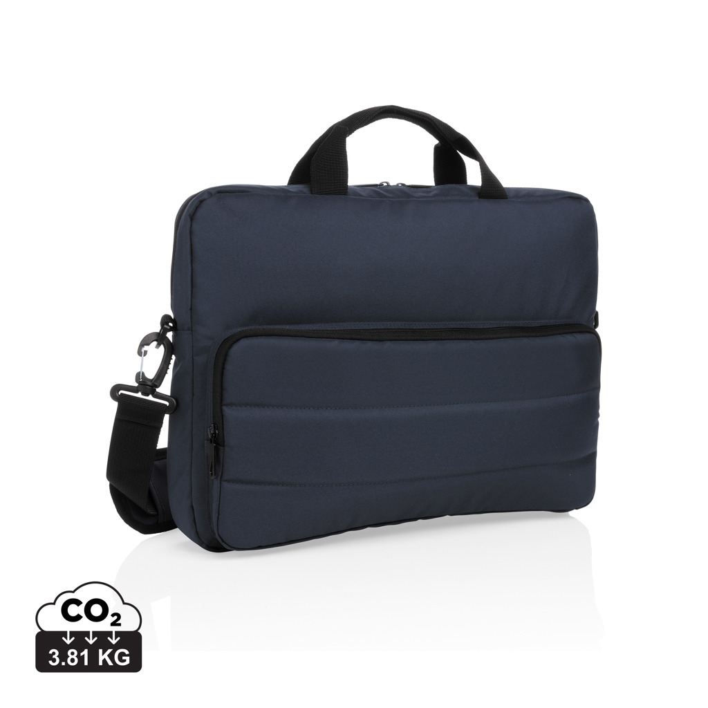 Sacoche ordinateur portable bleu marine avec bandoulière