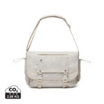 Sac bandoulière beige avec boucles frontales
