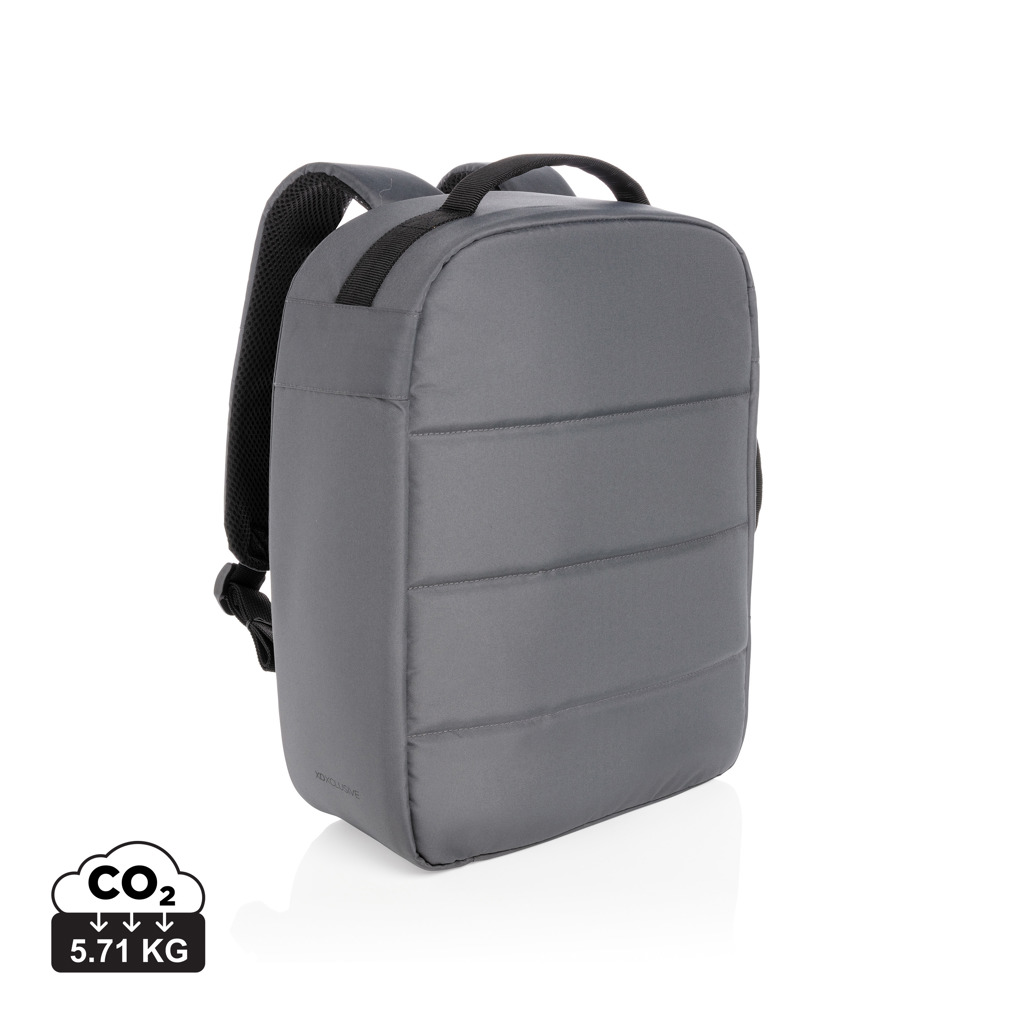 Sac à dos gris minimaliste matelassé