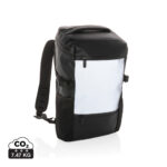 Sac à dos noir avec panneau blanc