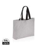 Sac cabas gris à anses noires