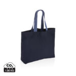 Sac cabas bleu marine en tissu