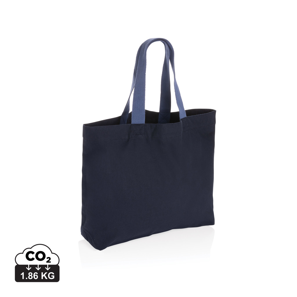Sac cabas bleu marine en tissu