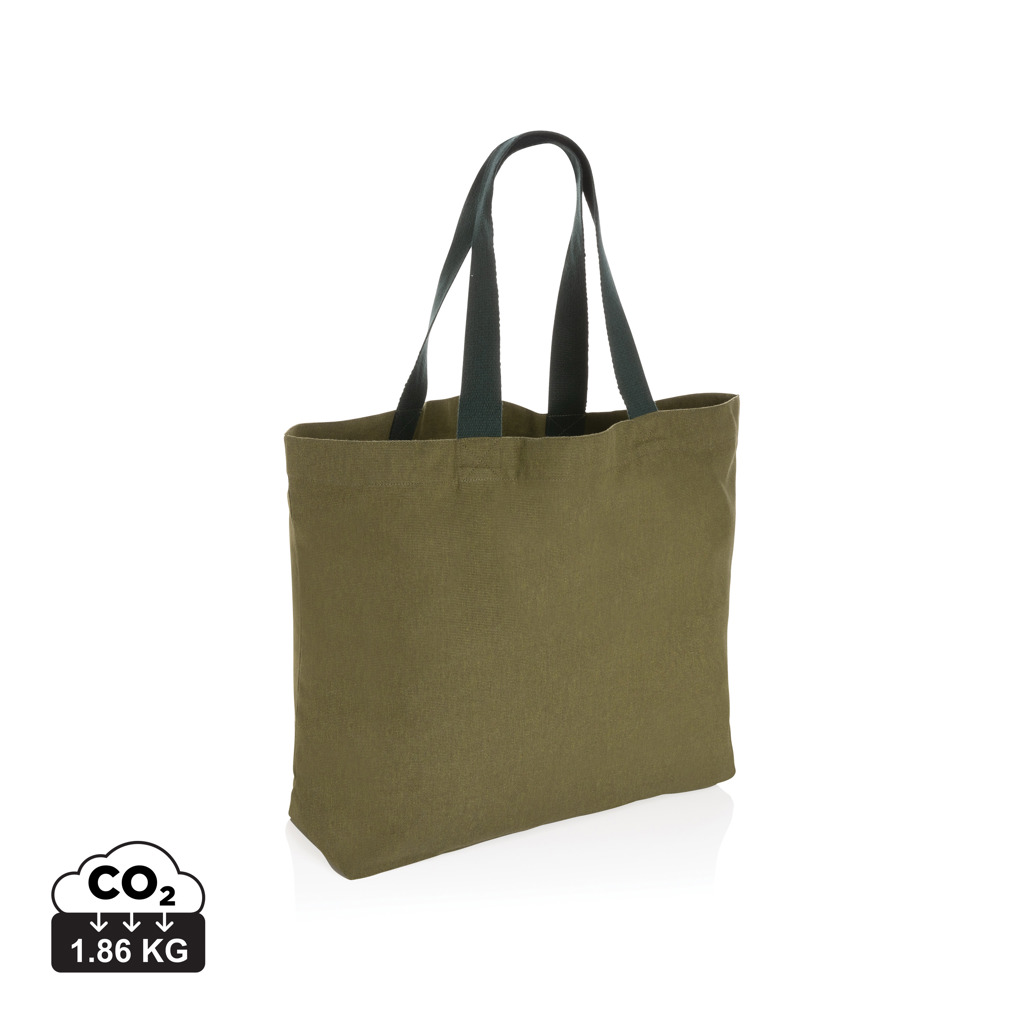 Sac cabas en toile vert olive
