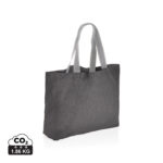 Sac cabas gris en tissu avec anses