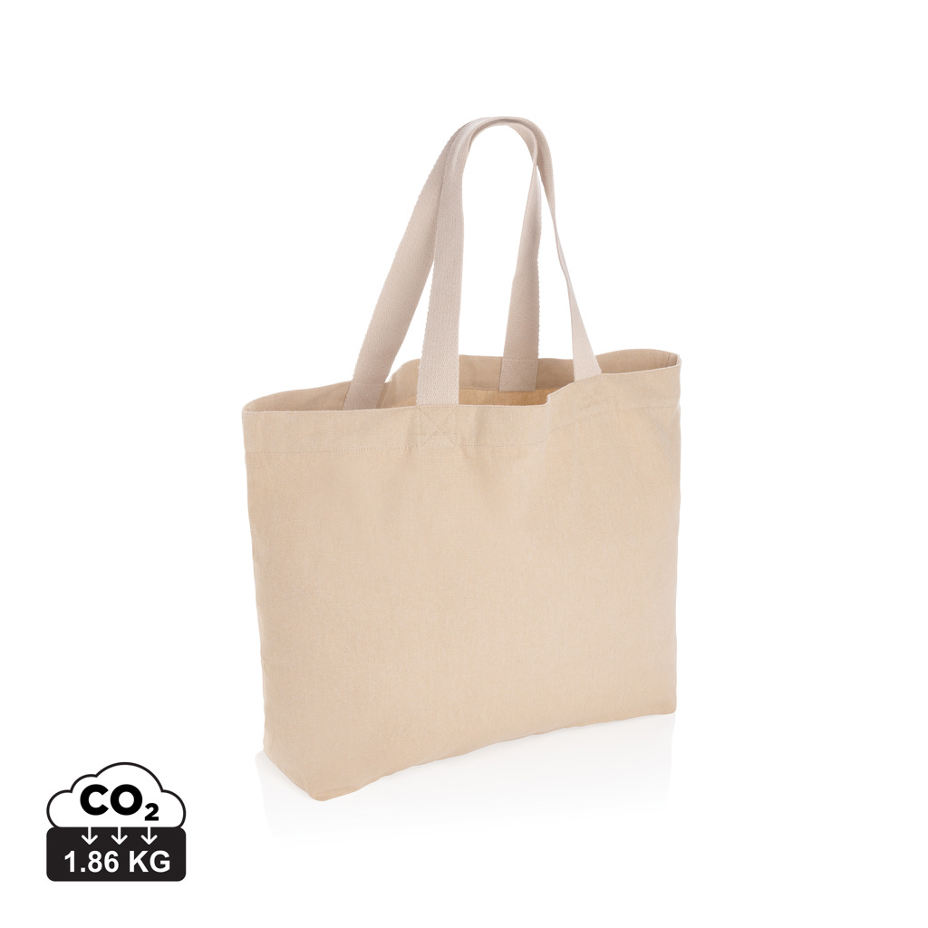 Sac cabas en toile beige réutilisable