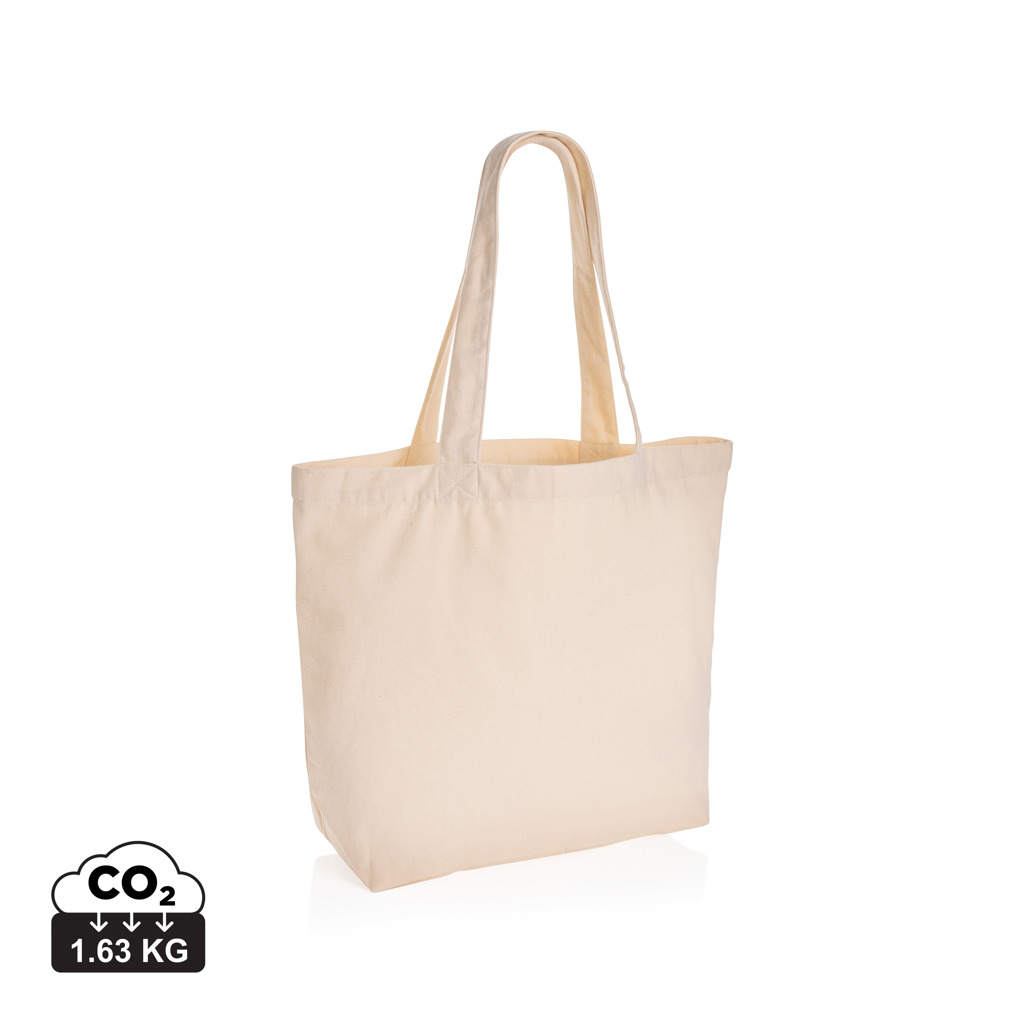 Sac cabas en toile beige réutilisable