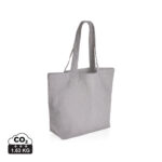 Sac cabas gris en tissu uni