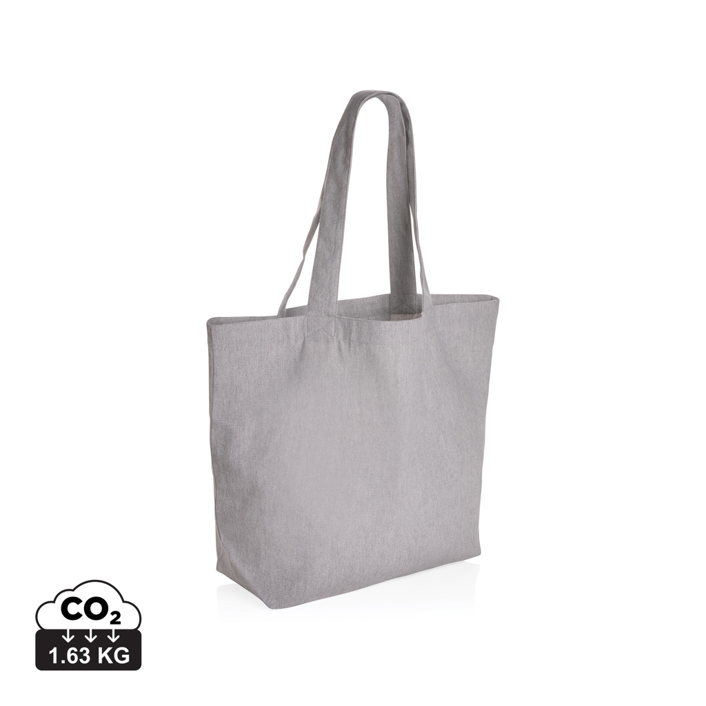 Sac cabas gris en tissu uni