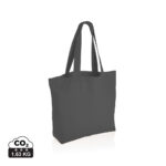 Sac cabas gris foncé avec anses longues