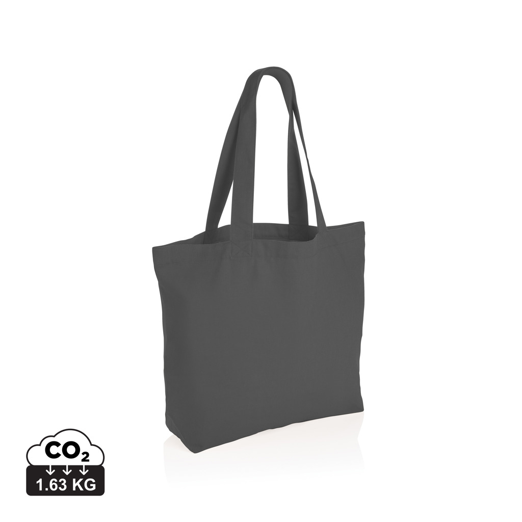 Sac cabas gris foncé avec anses longues