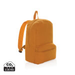 Sac à dos orange avec indication CO2