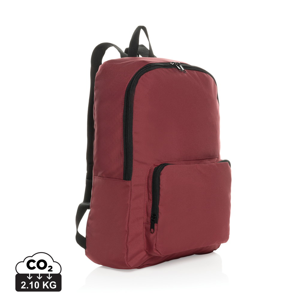 Sac à dos rouge avec poche frontale zippée