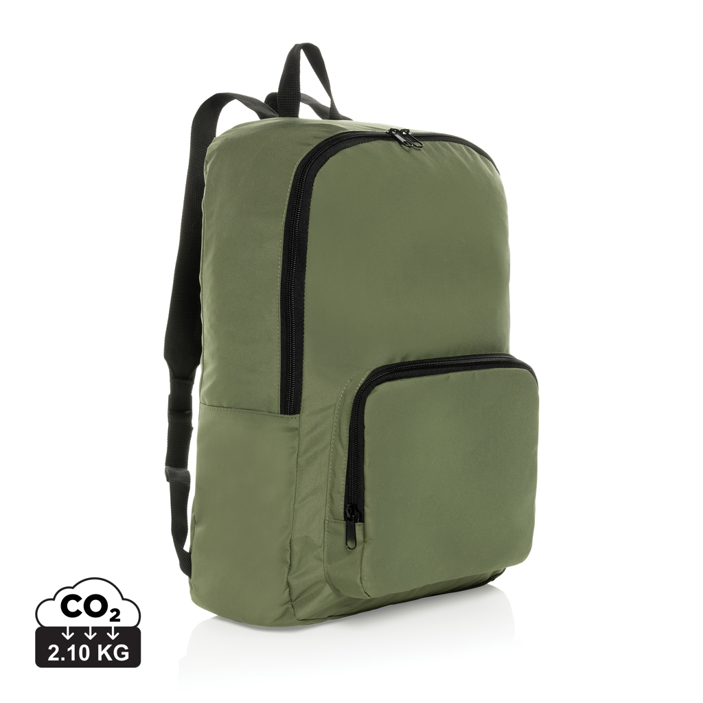 Sac à dos vert avec poche frontale
