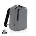 Sac à dos gris minimaliste avec fermetures noires