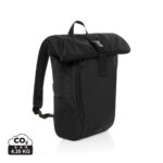Sac à dos noir roll-top minimaliste
