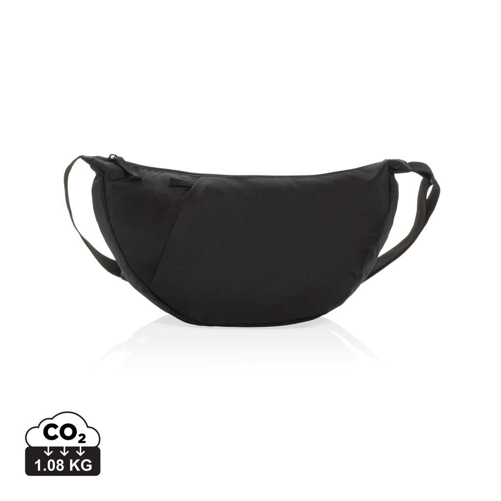 Sac banane noir minimaliste avec bandoulière
