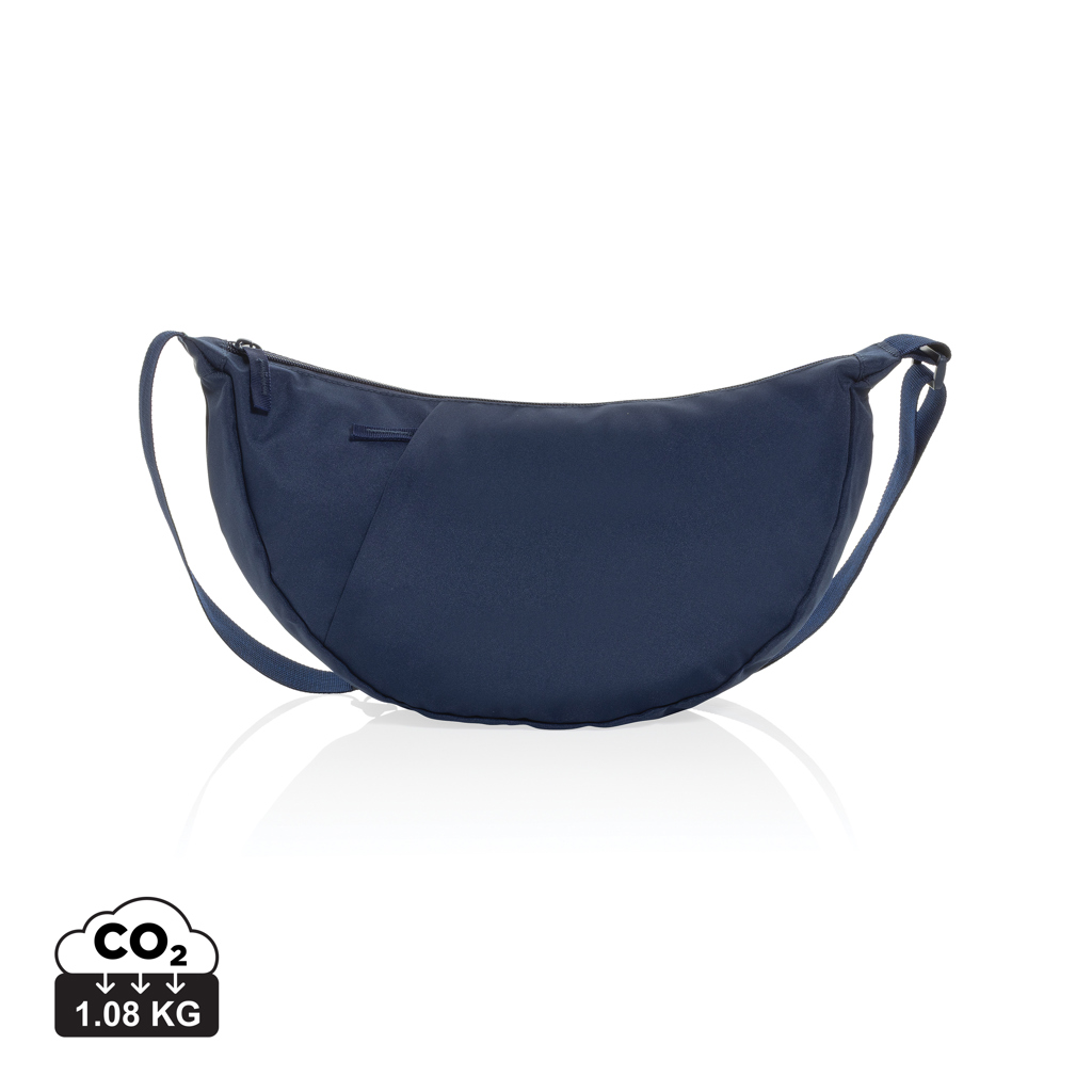 Sac bandoulière bleu marine forme croissant