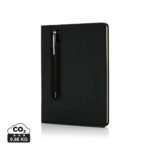 Carnet noir avec stylo intégré