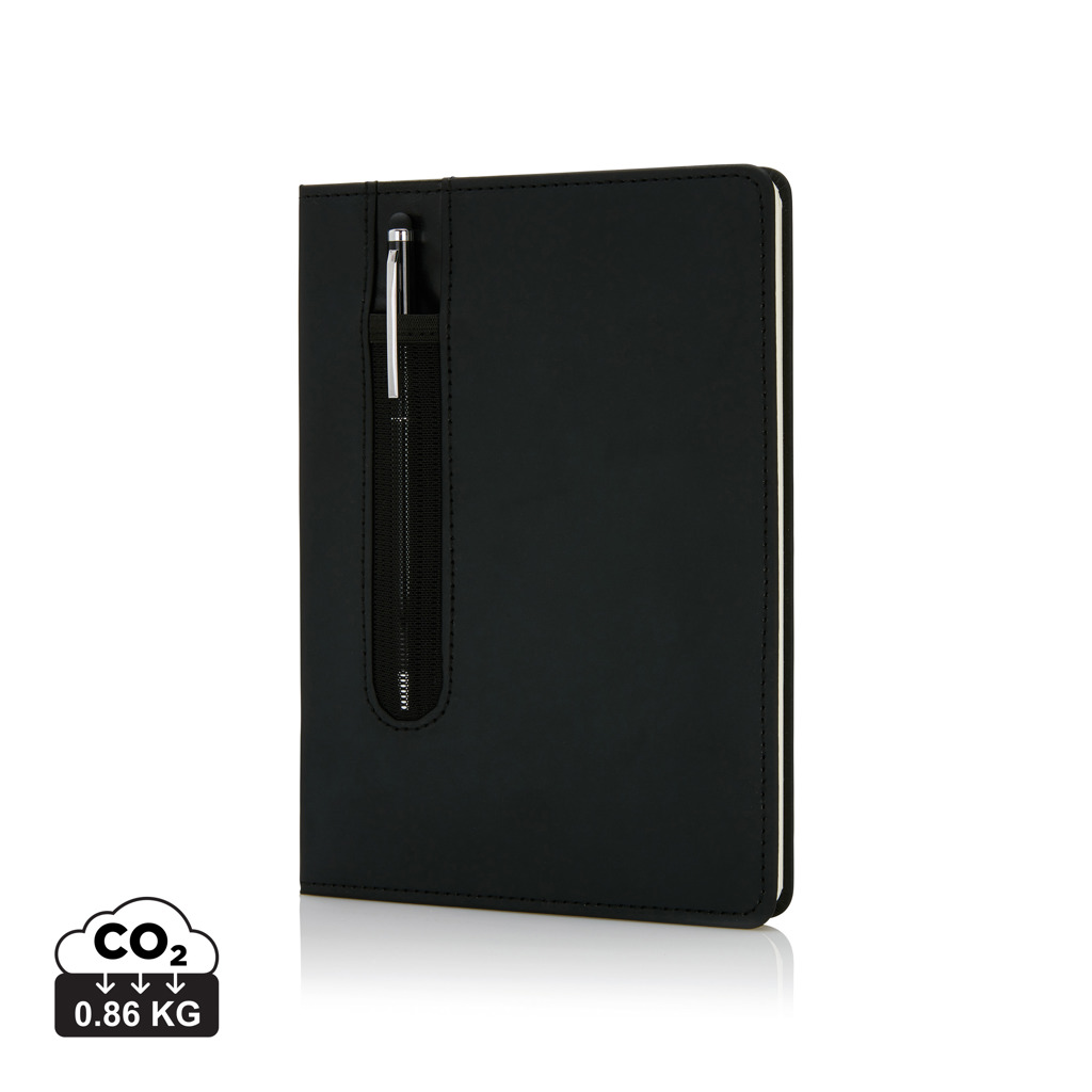Carnet noir avec stylo intégré