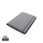 Porte-documents gris avec élastique noir