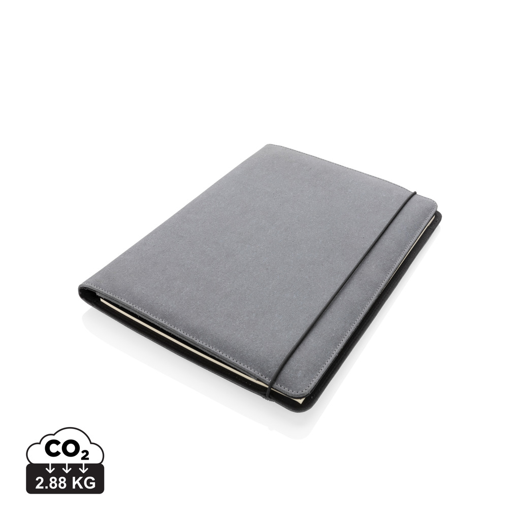 Porte-documents gris avec élastique noir