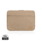 Housse d’ordinateur portable beige avec poche zippée