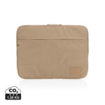 Housse d’ordinateur portable beige avec poche zippée