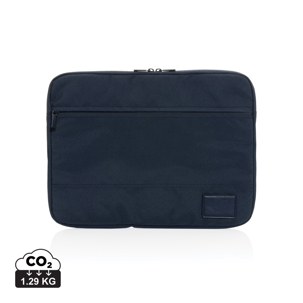 Housse d’ordinateur portable bleu marine zippée
