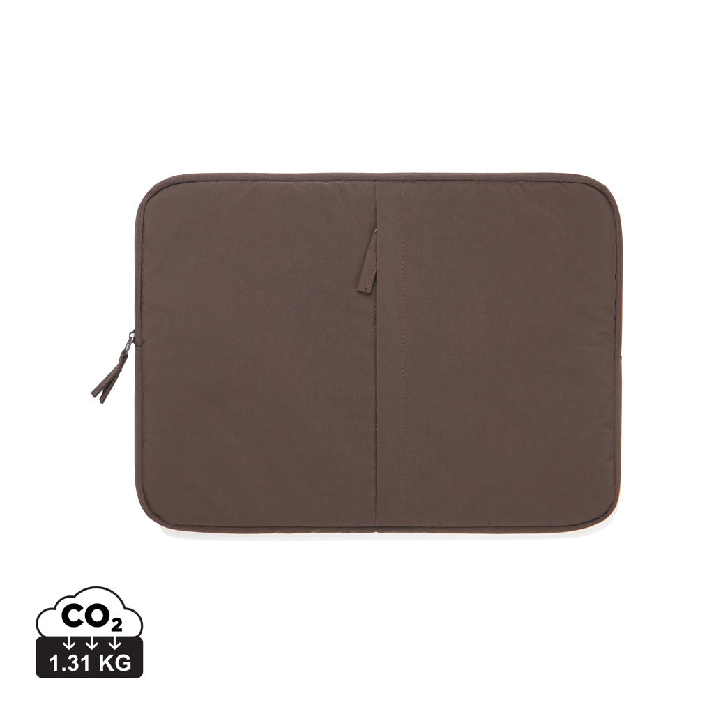 Housse d’ordinateur portable marron avec fermeture éclair
