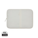 Housse d’ordinateur portable beige avec fermeture éclair