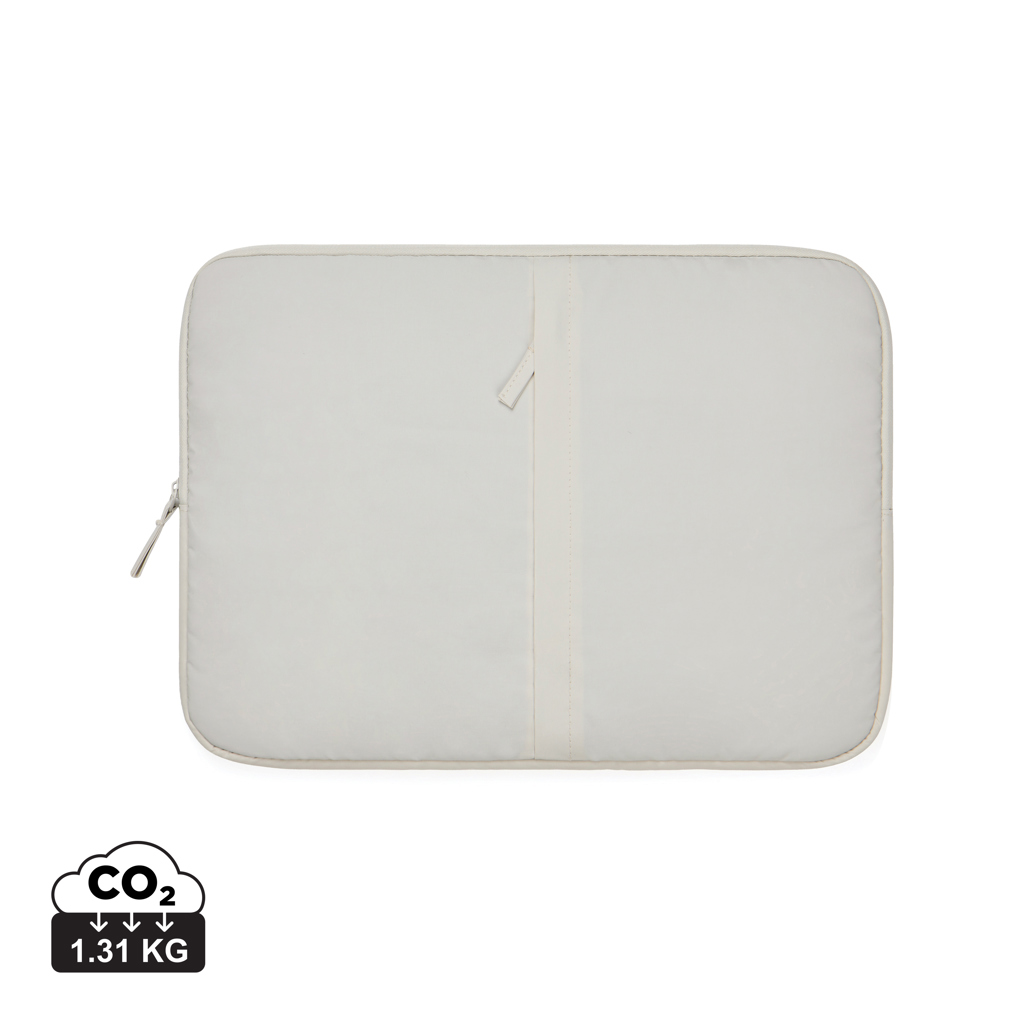 Housse d’ordinateur portable beige avec fermeture éclair