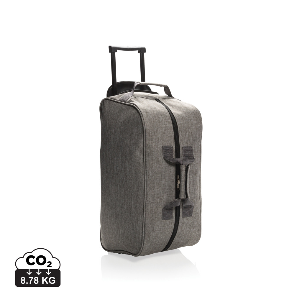 Sac de voyage à roulettes gris extensible
