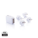 Chargeur USB multiprise avec adaptateurs internationaux