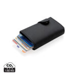 Porte-cartes noir en cuir avec cartes