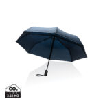 Parapluie pliant bleu foncé ouvert