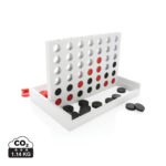 Jeu Puissance 4 avec pions rouges et noirs