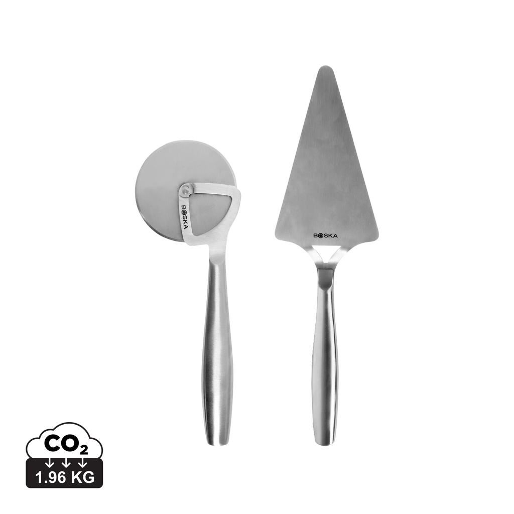 Roulette à pizza et pelle à gâteau inox