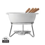 Service à fondue blanc avec bougies